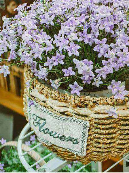 Florist arranging bouquet